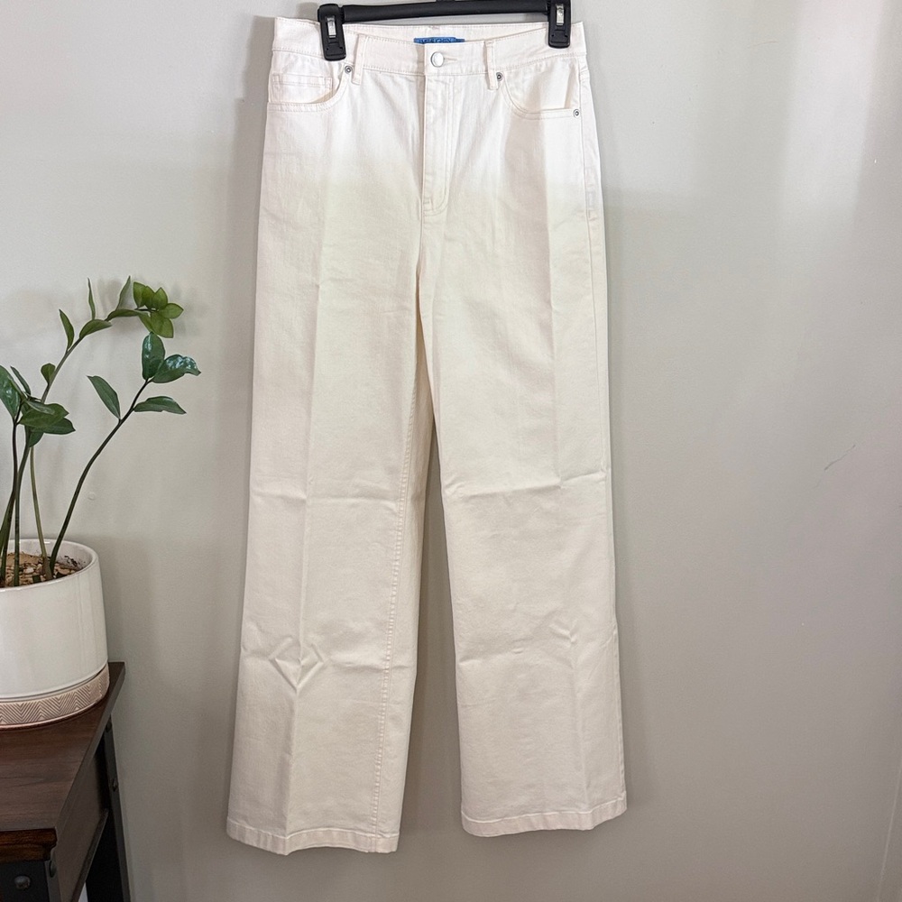 J McLaughlin Off-White Wide-Leg Jeans Size: 6